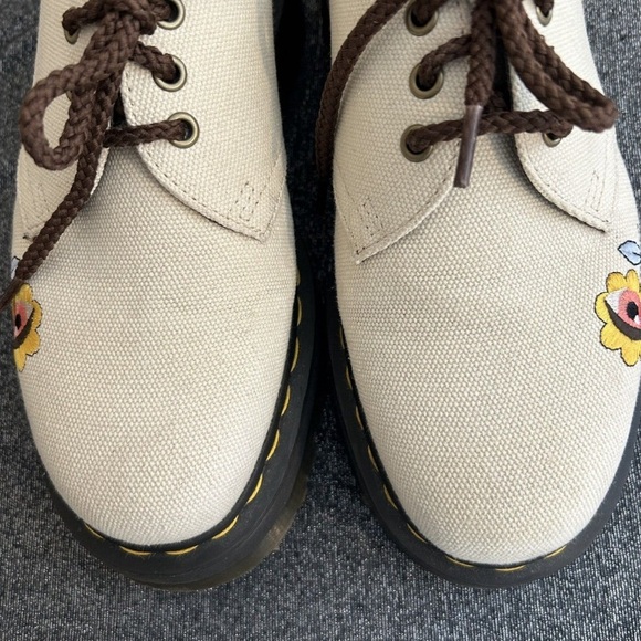 Dr. Martens Vegan 1461 Retro RayCanvas Embroidered Platform ShoesUS Women's 10 - Picture 11 of 16
